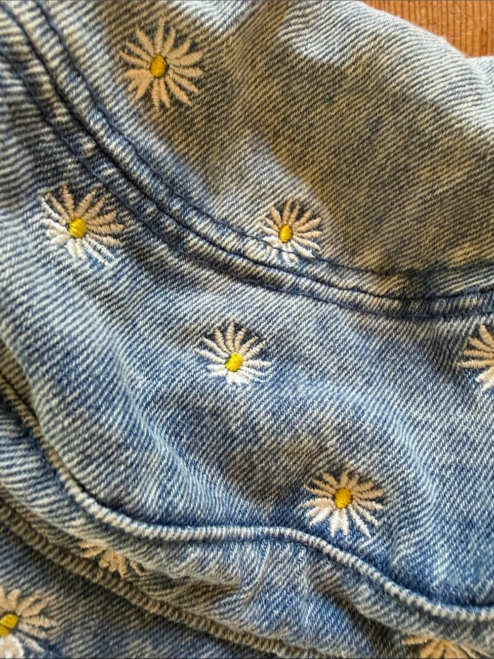 Denim Daisy Bucket Hat - Blue